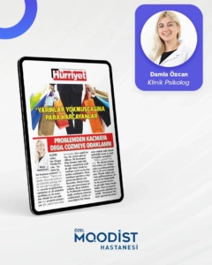 Psikolog Damla Özcan'ın Hürriyet Gazetesinde yayınlanan Doomspending röportajı.