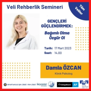Psikolog Damla Özcan, Işık Lisesi “Elektronik Sigara” kullanımına dair semineri